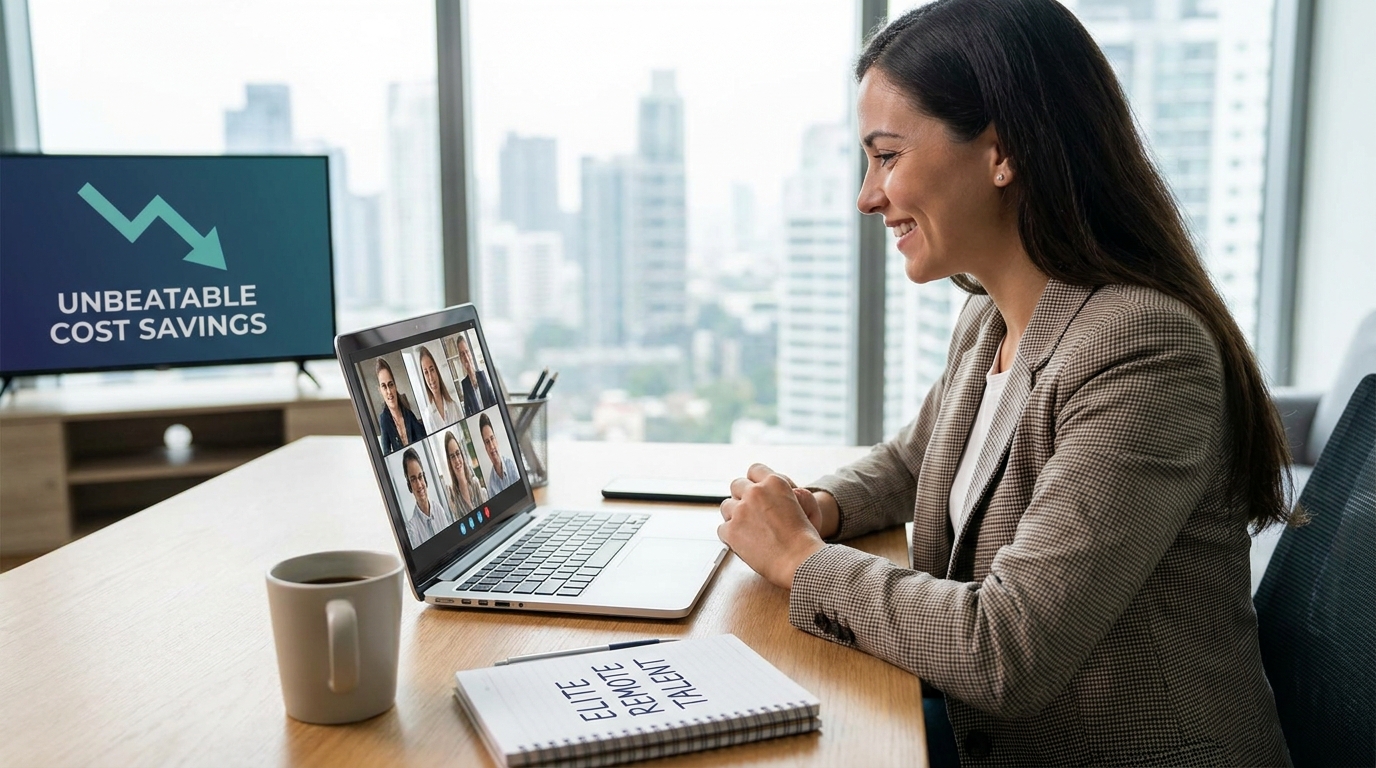Remote talent cost savings