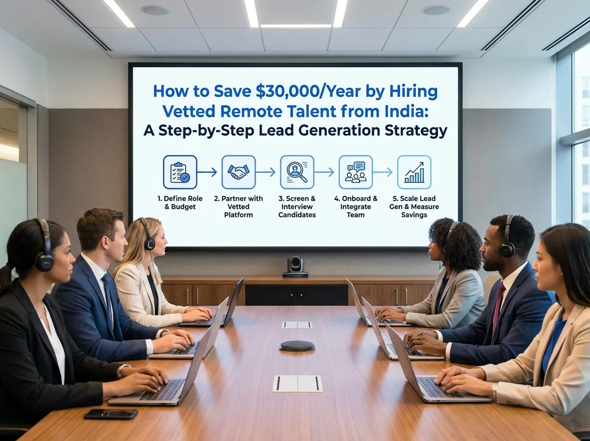 Illustration of a business saving money by hiring remote talent